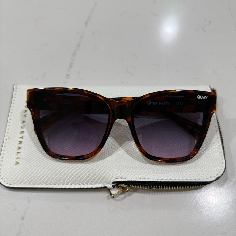 Quay Australia Brown Oversized Sunglasses